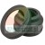 Black metal adapter ring with a knurled edge resting against a threaded dome-shaped adapter sleeve on a white background.