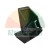 Black plastic protective cover for mounting table clamp type B, preventing surface scratches.