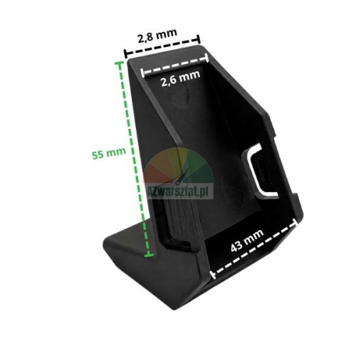 Plastic cover for assembly table clamp type B with dimensions