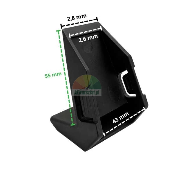 Plastic cover for assembly table clamp type B with dimensions