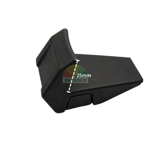 Black plastic component with a marked dimension of 25mm on a white background.