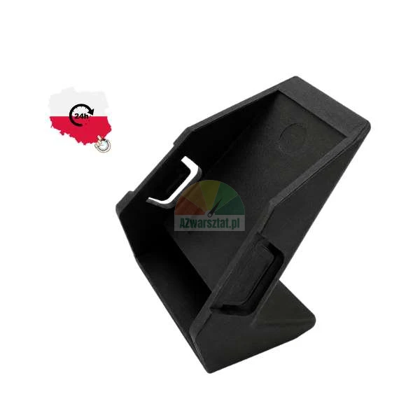 Black plastic wall mount bracket, angled holder stand