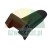 Black plastic replacement handle for a pot or pan, heat resistant, isolated on a white background.