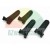 Four black plastic replacement feet or clips on a white background.