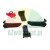 Set of four black plastic feet or clips on a white background, with a graphic indicating fast 24-hour shipping from Poland.