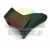 Black plastic mounting element, molded bracket, or protective cover on a white background.