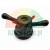 Quick release wing nut 40mm x 3 with black pressure cup adapter for alloy wheels