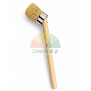 Convenient tyre mounting paste brush 50mm with a wooden handle and angled head