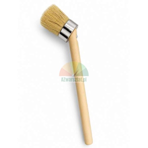 Convenient tyre mounting paste brush 50mm with a wooden handle and angled head