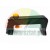 Black mounting bracket with a yellow locking button on a white background.