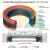 Diagram and cross-section of a 63 x 47 x 31.1 mm hydraulic cylinder piston seal with labels pointing to the outer sealing lip, guide ring, elastomer layer, and reinforcing ring.