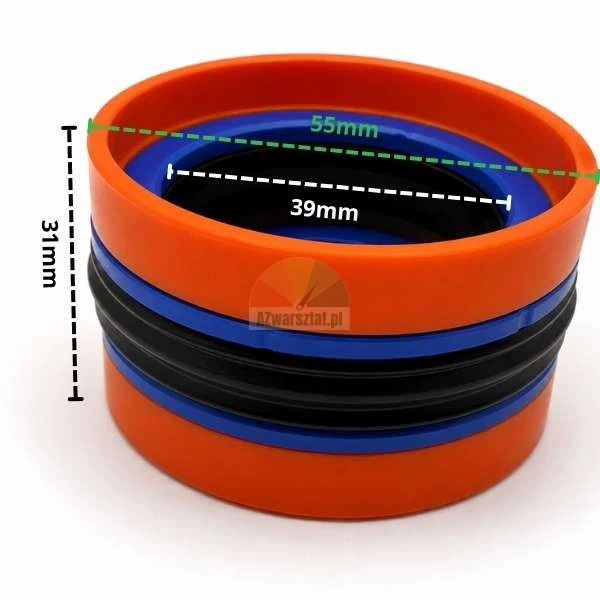 Hydraulic cylinder piston seal 55x39x31mm, compact seal.
