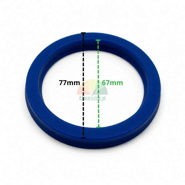 Blue lift cylinder seal UN 67x77x7 with dimensions