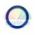 Blue polyurethane sealing ring on a white background.