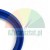 Blue polyurethane U-cup seal, close-up of the sealing ring profile on a white background.