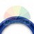 Blue polyurethane lip seal, close-up of the seal profile on a white background.