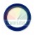 Blue polyurethane hydraulic U-cup seal on a white background