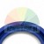 Close-up of a blue polyurethane technical U-seal ring on a light background.