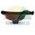 Black ceramic hairdressing basin viewed from the side, on a white background.