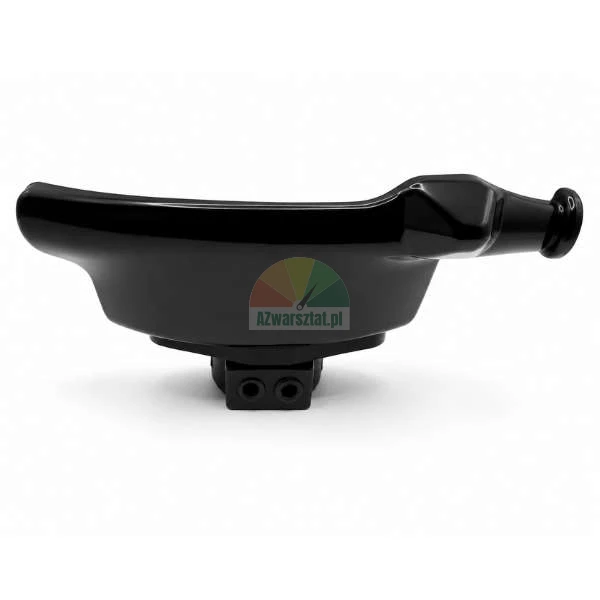 Black ceramic hairdressing basin viewed from the side, on a white background.