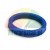 Blue polyurethane hydraulic U-ring seal on a white background.