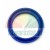Blue polyurethane U-cup hydraulic seal ring on a white background