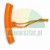 Orange wheel rim protector (16 cm) with a cord to prevent scratches during tire mounting.