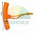 Orange 16 cm rim protector with a cord