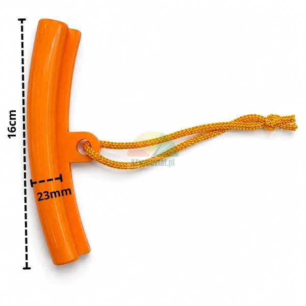 Orange 16 cm rim protector with a cord
