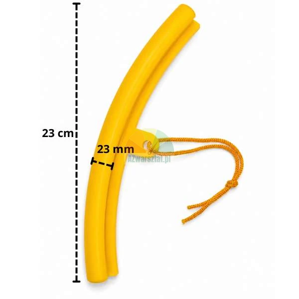 Large yellow rim protector 23 cm long with string