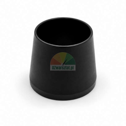Black plastic cone 40mm with dimensions from 4.4cm to 6.2cm on a white background