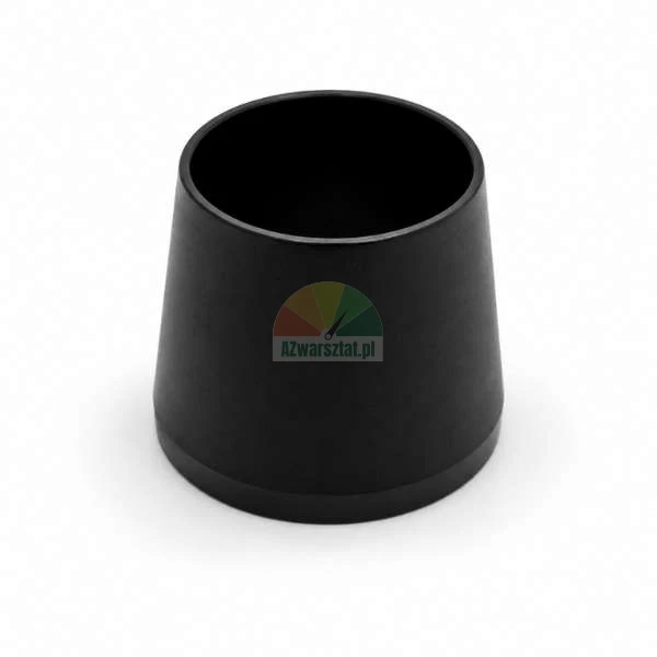 Black plastic cone 40mm with dimensions from 4.4cm to 6.2cm on a white background