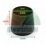 Black conical chair leg protector with dimensions: height 4.7 cm, top diameter 4 cm and 4.4 cm, bottom diameter 6.2 cm.