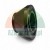 Black metal conical spacer adapter on a white background
