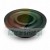 Black rubber sealing diaphragm of circular shape with a central hole on a white background.