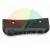 Black curved mounting plate with two holes on a white background