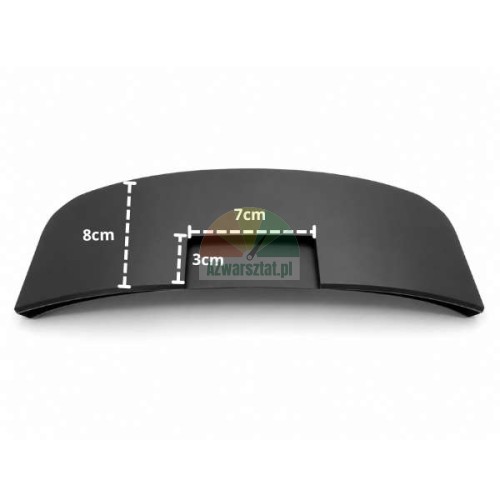 Black plastic bead breaker blade protector 26 cm with dimensions 8 cm and notch 7x3 cm.