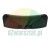 Black curved headrest pillow for hot tub or bathtub on a white background