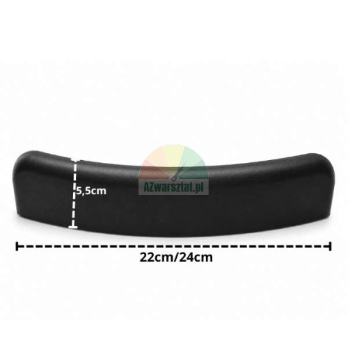 Black bead breaker blade protector for tyre changer, 22.5 cm long and 5.5 cm high.