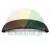 Black, matte, curved plastic element resembling a spoiler or trim piece, shown on a white background.