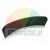 Modern curved furniture handle in black with a matte finish on a white background.