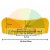 Yellow plastic bead breaker blade cover 24.5 cm with marked dimensions