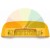 Yellow plastic mounting handle with two screw holes on a white background