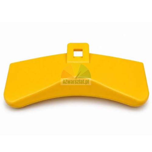 Yellow contoured plastic bead breaker shovel protector for tire changer
