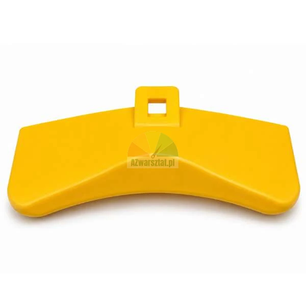 Yellow contoured plastic bead breaker shovel protector for tire changer