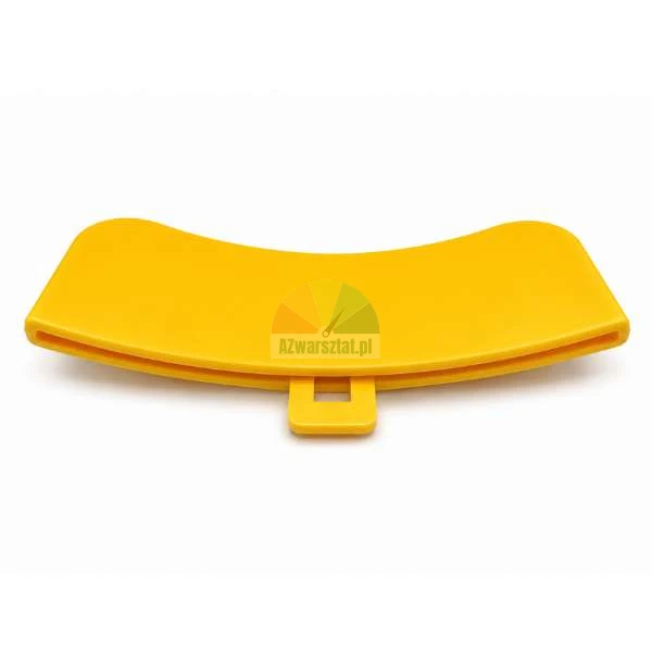 Yellow curved plastic balance path element on a white background
