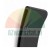 Close-up of a black plastic clip or holder with a matte finish on a light background.