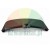 Black curved plastic element with a central mounting hole on a white background.