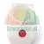 White plastic tank with a square mounting flange at the top and a red cap on the side.