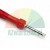 Valve core removal tool with a red plastic handle and a metal tip, isolated on a white background.